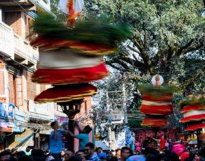 Colorful Hadigaun Jatra celebration in Kathmandu, a unique festival in Nepal